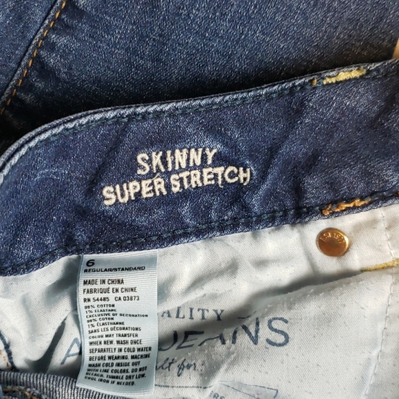 American Eagle size 6 skinny stretch jeans 👖 - Picture 5 of 5